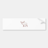Moose Outline Bumpersticker (Voorkant)