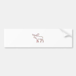 Moose Outline Bumpersticker