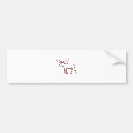 Moose Outline Bumpersticker (Voorkant)