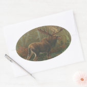 Moose Ovale Sticker (Envelop)