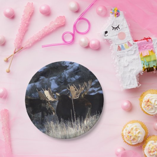 Moose pack papieren bordje (Feest)