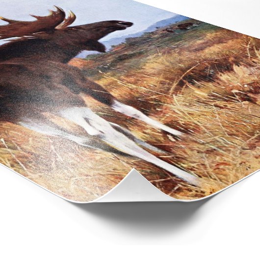 Moose Painting Foto Afdruk (Hoek)