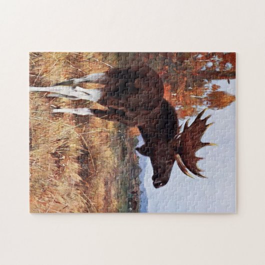  Moose Painting Legpuzzel (Horizontaal)