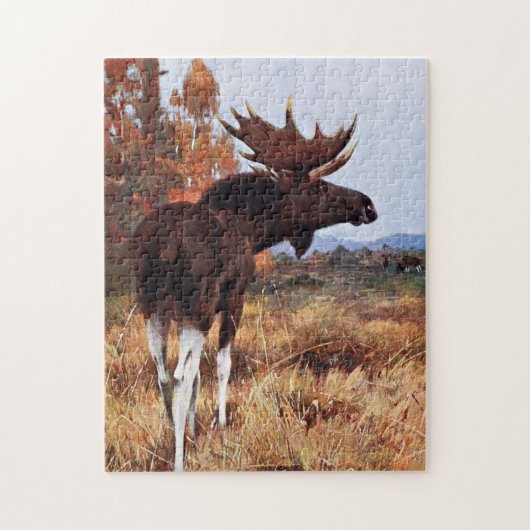 Moose Painting Legpuzzel (Verticaal)