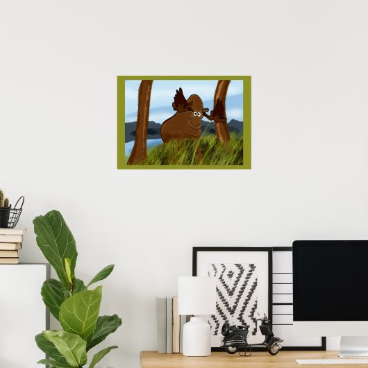Moose Painting Poster (Thuiskantoor)