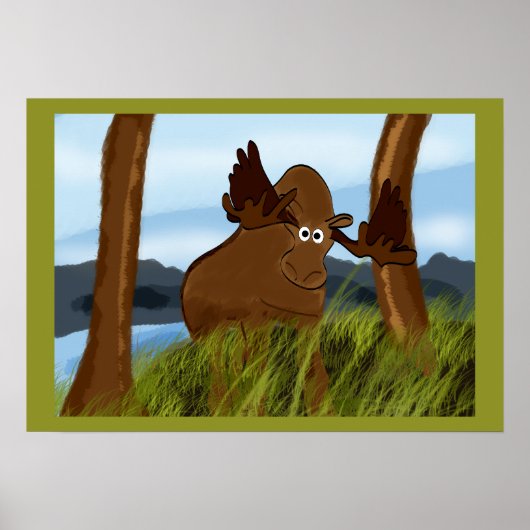 Moose Painting Poster (Voorkant)