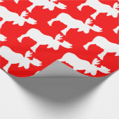 Moose Pattern glanzend Wrapping Paper, 30 x 6 inch Cadeaupapier (Hoek)