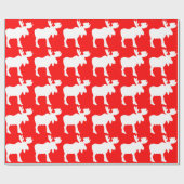 Moose Pattern glanzend Wrapping Paper, 30 x 6 inch Cadeaupapier (Vlak)
