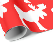 Moose Pattern glanzend Wrapping Paper, 30 x 6 inch Cadeaupapier (Rol Hoek)