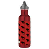 Moose Pattern Pset Red en Black Waterfles (Rechts)