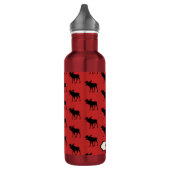 Moose Pattern Pset Red en Black Waterfles (Links)