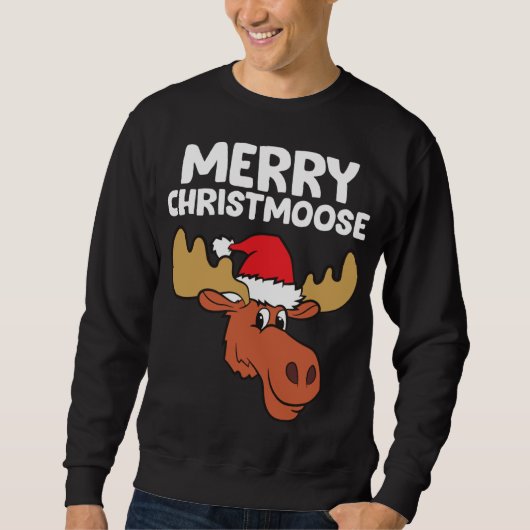Moose Pet met kerstmis Moose Merry Christmoose Mer Trui (Voorkant)