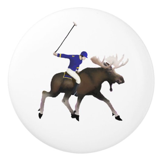 Moose Polo Keramische Knop (Voorkant)