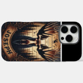 Moose Portret met naam Case-Mate iPhone Case (Achterkant (horizontaal))