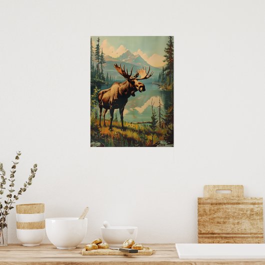  Moose Poster (Keuken)