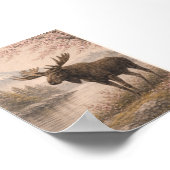 Moose poster, Canadian Wildlife Art, Forest Anim Poster (Hoek)