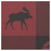 Moose Red Black Check Pset Stof (Close Up)