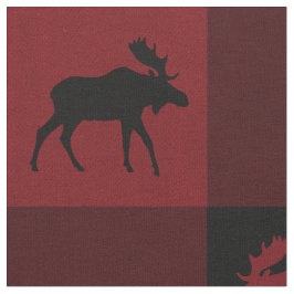 Moose Red Black Check Pset Stof