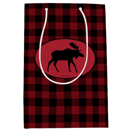 Moose Red Black Medium Cadeauzakje (Voorkant)