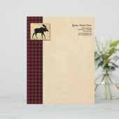 Moose Red Black Persoonlijk Briefhoofd (Staand voorkant)