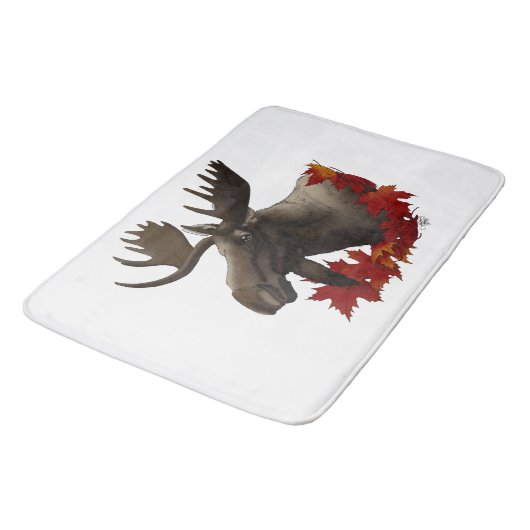 Moose Red Maple Leaves Badmat (Gekanteld)