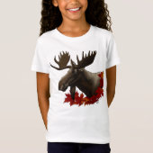 Moose Red Maple Leaves T-shirt (Voorkant)
