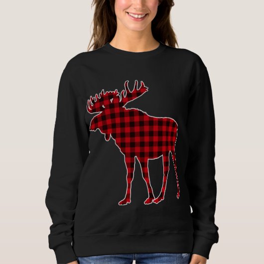 Moose Red Pset Buffalo Matching Pajama Trui (Voorkant)