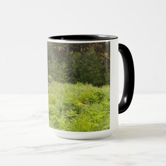 Moose Relaxing in Natuur - Wildlife Foto Mok (Voorkant rechts)