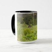 Moose Relaxing in Natuur - Wildlife Foto Mok (Voorkant links)