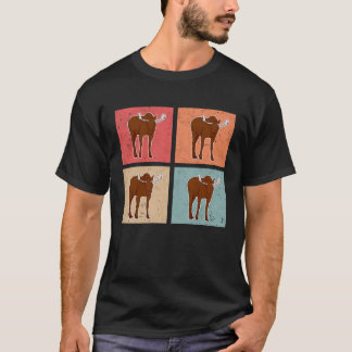 Moose Retro Moose Antler Vintage Scandinavia T-shirt
