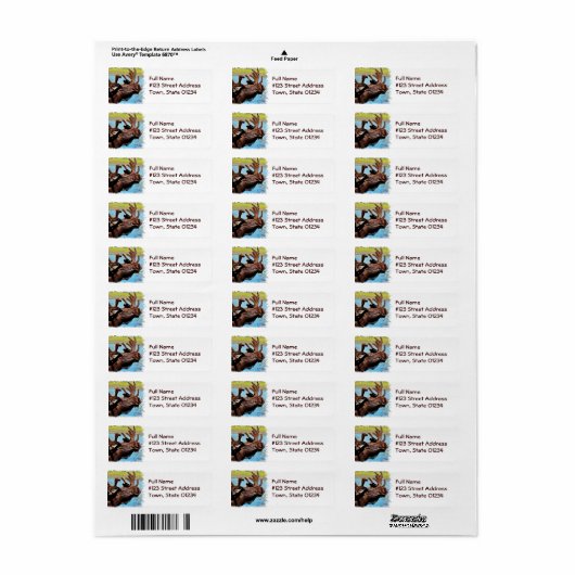 Moose Return-adreslabel Etiket (Full Sheet)