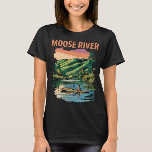 Moose River New York, Schitterend uitzicht, Reizen T-shirt (Voorkant)