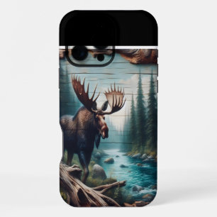 Moose River Scène iPhone 16 Pro Max Hoesje