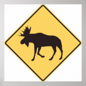 Moose Road Sign Poster (Voorkant)