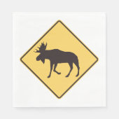 Moose Road Sign Servet (Voorkant)