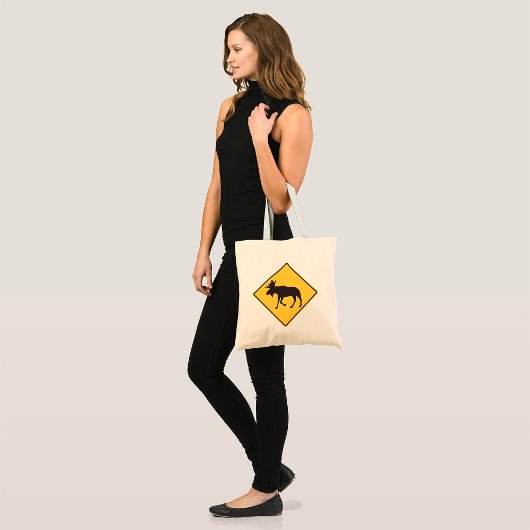 Moose Road Sign Tote Bag