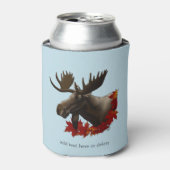 Moose rode esdoornbladeren blikjeskoeler (Blikje Voorkant)
