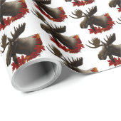 Moose rode esdoornbladeren cadeaupapier (Rol Hoek)