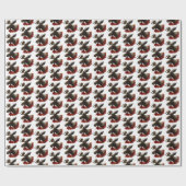 Moose rode esdoornbladeren cadeaupapier (Vlak)