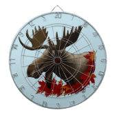 Moose rode esdoornbladeren dartbord (Voorkant)