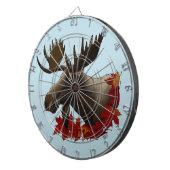 Moose rode esdoornbladeren dartbord (Voorkant Rechts)