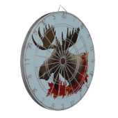 Moose rode esdoornbladeren dartbord (Voorkant Links)