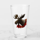 Moose rode esdoornbladeren glas (Voorkant)