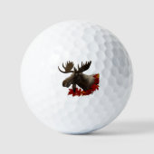 Moose rode esdoornbladeren golfballen (Voorkant)