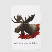 Moose rode esdoornbladeren golfhanddoek (Voorkant)