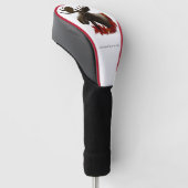 Moose rode esdoornbladeren golfheadcover (Schuin)