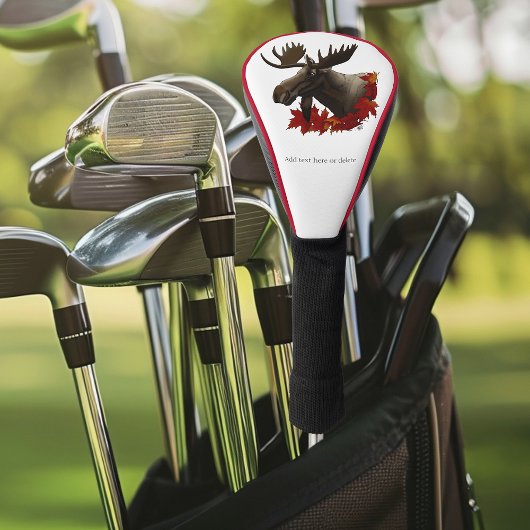 Moose rode esdoornbladeren golfheadcover