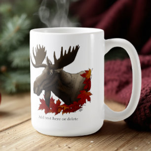 Moose rode esdoornbladeren koffiemok