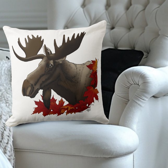 Moose rode esdoornbladeren kussen (Creator heeft geüpload)