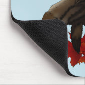 Moose rode esdoornbladeren muismat (Hoek)